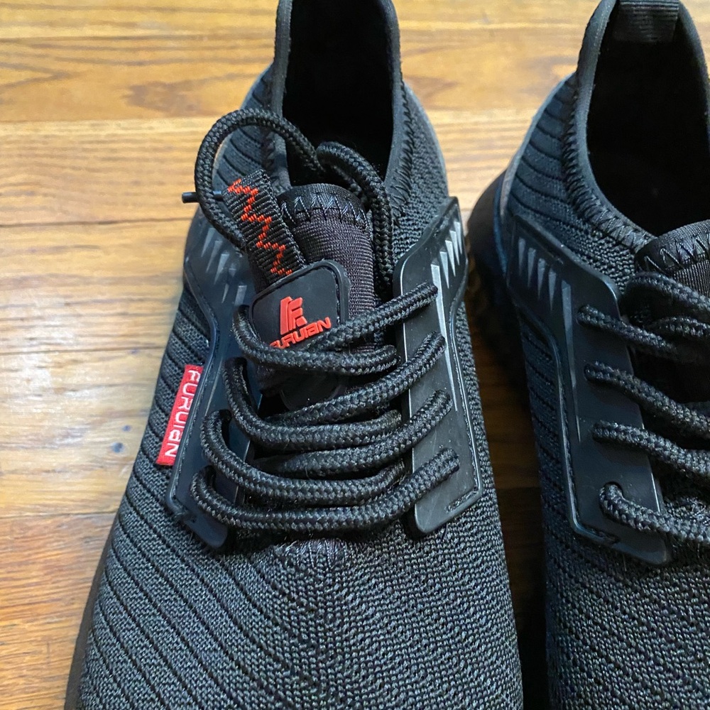 Furian Black Knit Steel Toe Sneakers Lace-Up EU 38 - Picture 5 of 9